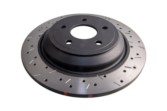 DBA Rear Drilled & Slotted 4000 Series XS Gold Rotor | Ford Focus RS (16-17) (DBA42969BLKXS)