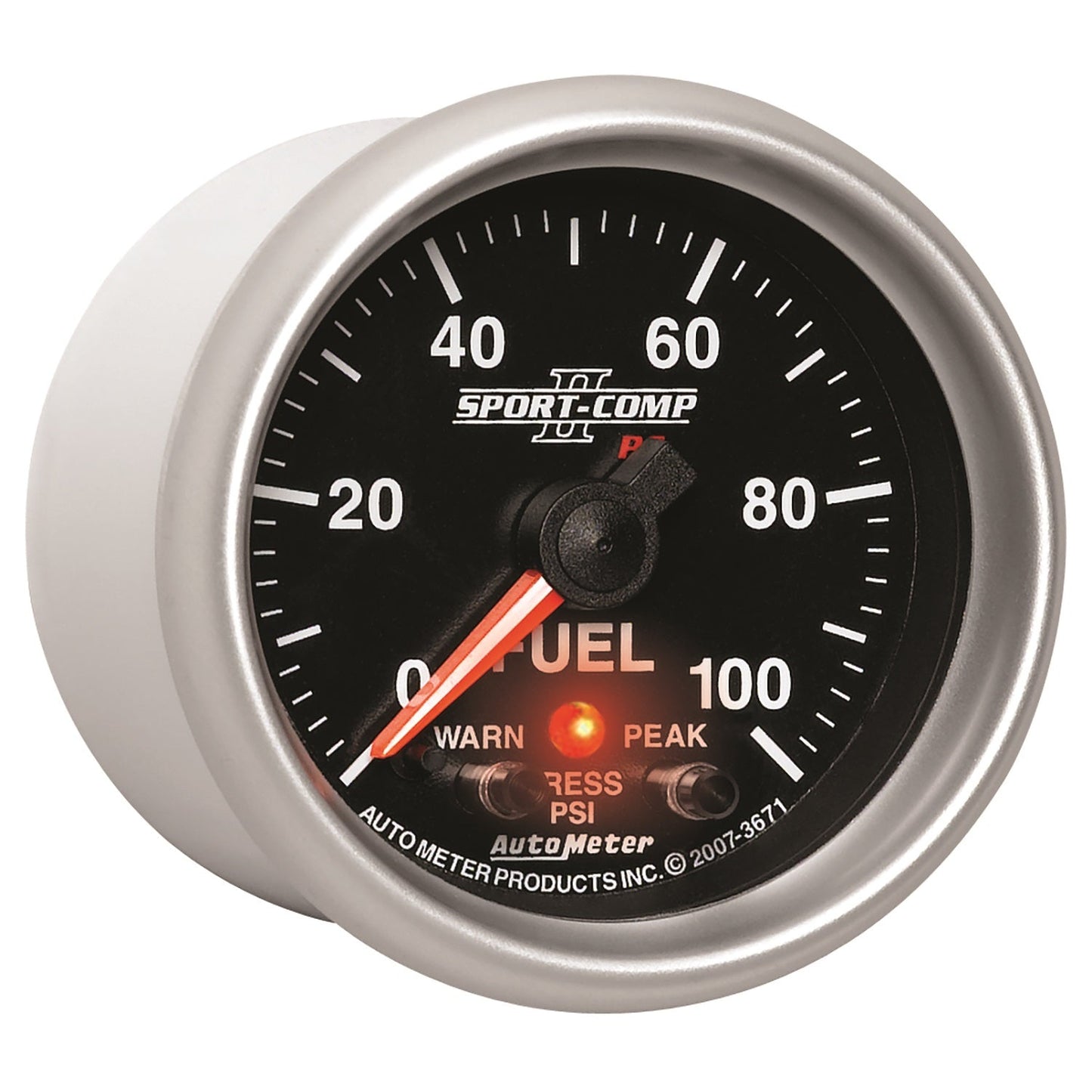 AutoMeter Sport-Comp II 52mm 0-100 PSI Fuel Pressure Gauge (3671)