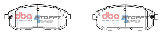 DBA Street Series Front Brake Pads | Infiniti G35 AWD (03-05) (DB1485SS)