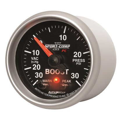 AutoMeter Sport-Comp II 52mm 30 IN HG / 30 PSI Electronic Boost/Vacuum Gauge (3677)