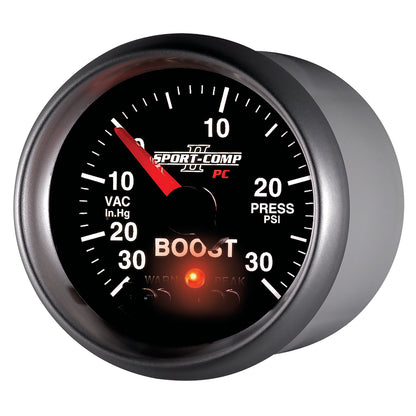 AutoMeter Sport-Comp II 52mm 30 IN HG / 30 PSI Electronic Boost/Vacuum Gauge (3677)