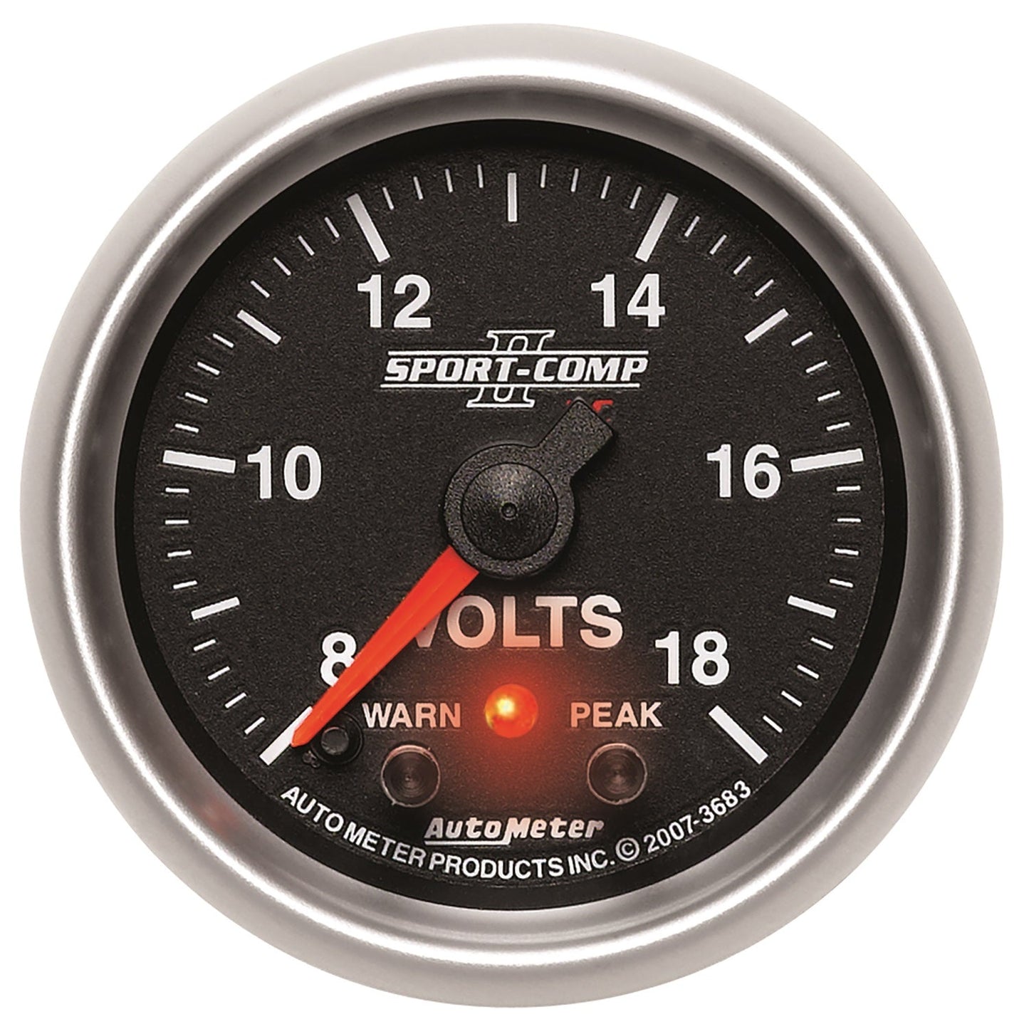 AutoMeter Sport-Comp II 2-1/16in Digital Voltometer Gauge - 18V (3683)