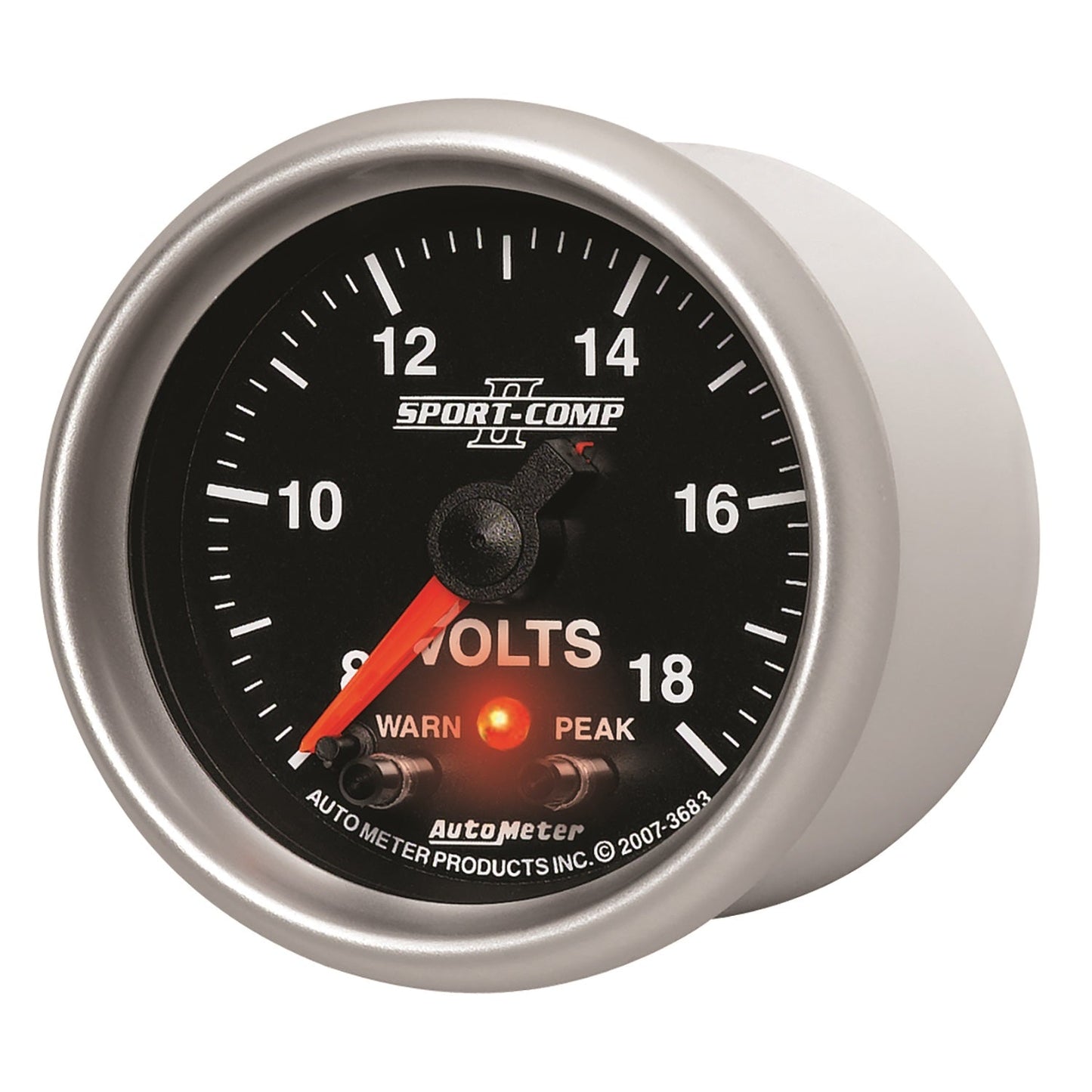 AutoMeter Sport-Comp II 2-1/16in Digital Voltometer Gauge - 18V (3683)