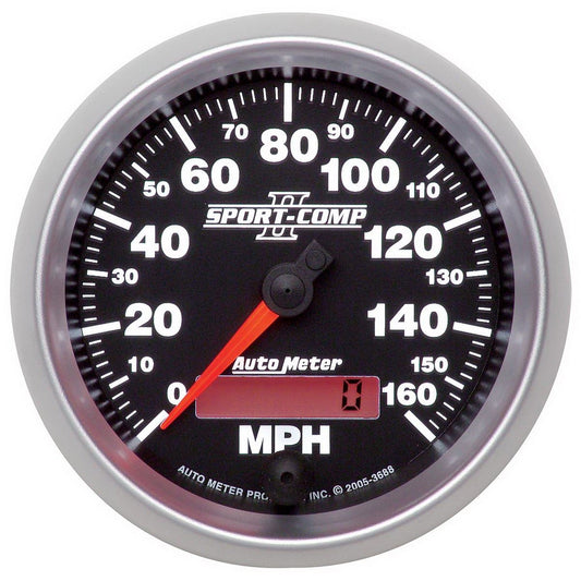 AutoMeter Sport-Comp II 3-3/8in 0-160MPH In-Dash Electronic Programmable Speedometer (3688)