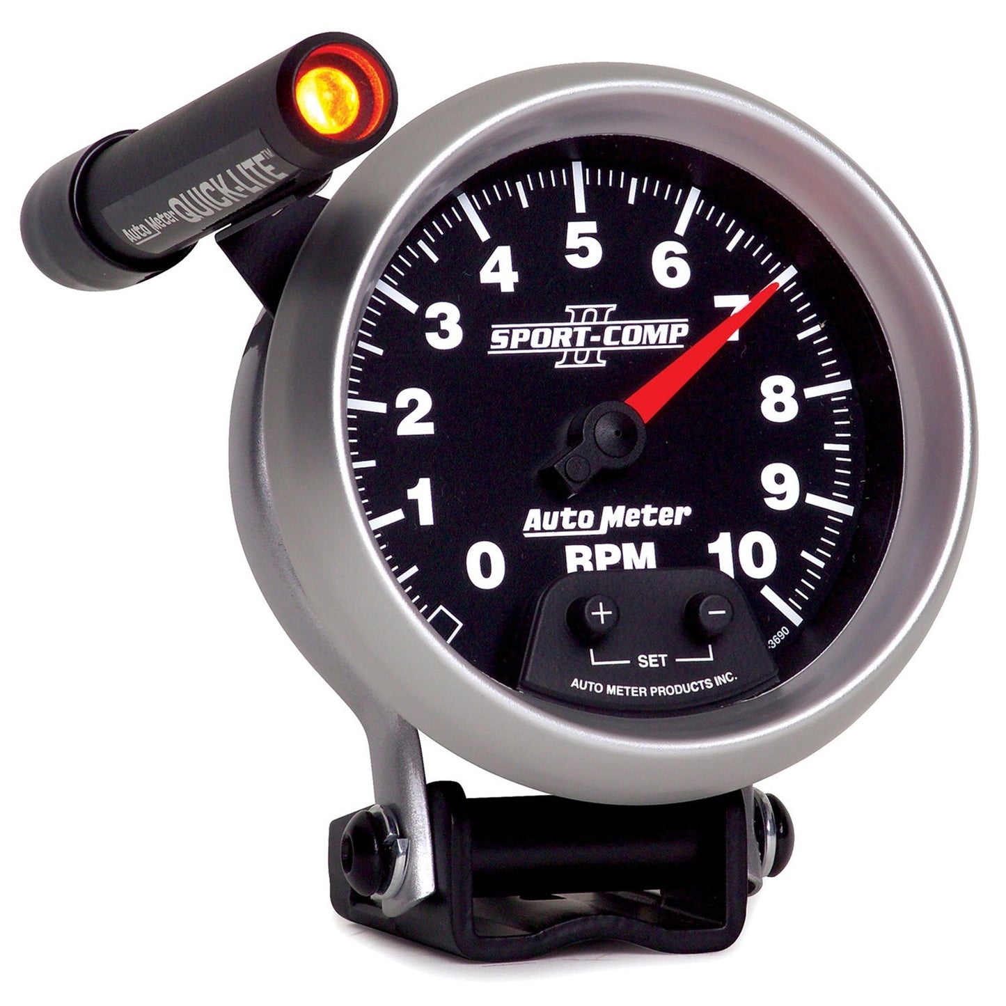 AutoMeter Sport-Comp II Quick Lite 3 3/4in 10K RPM Pedestal Tachometer (3690)