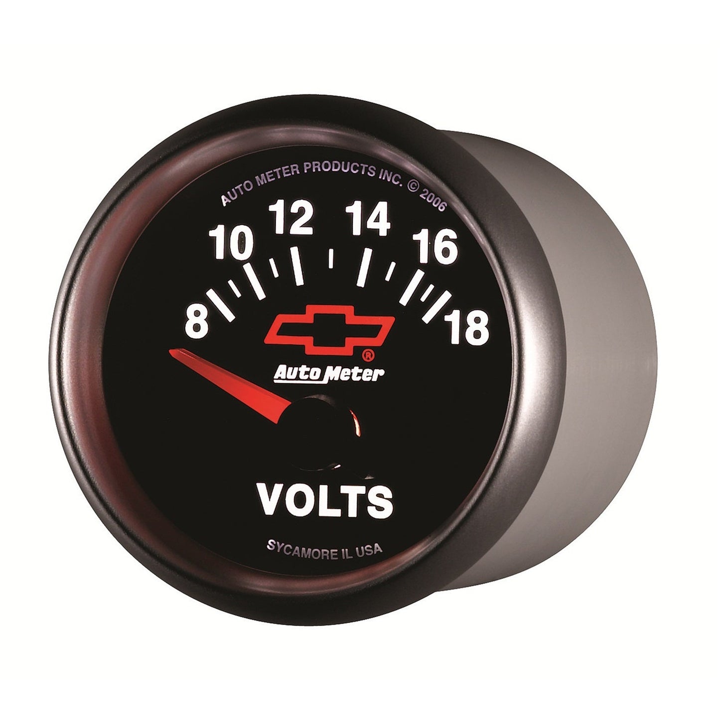 AutoMeter GM Bowtie Black 2-1/16 Voltmeter 8-18V (3692-00406)