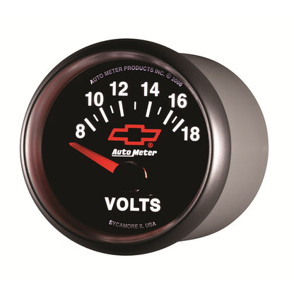 AutoMeter GM Bowtie Black 2-1/16 Voltmeter 8-18V (3692-00406)