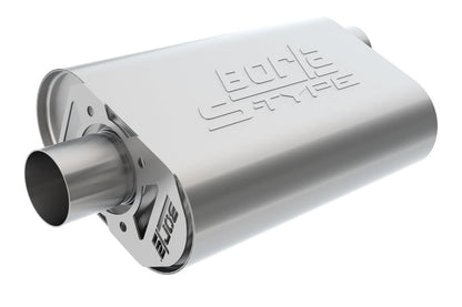 Borla CrateMuffler SBC Hot 350/383 3in Offset/Center Oval S-Type (400843) | Small Block Chevy