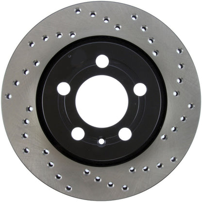 Stoptech 128.33069L Sport Cross-Drilled Disc Brake Rotors For Volkswagen Jetta