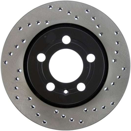 Stoptech 128.33069L Sport Cross-Drilled Disc Brake Rotors For Volkswagen Jetta