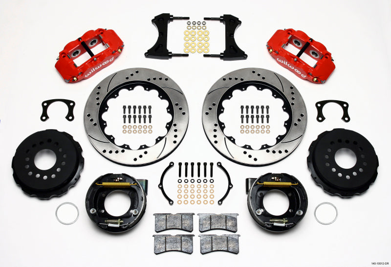 Wilwood 140-10012-DR FNSL4R 14 Inch Rear Parking Brake Kit, Big Fits Ford