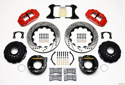 Wilwood 140-10012-DR FNSL4R 14 Inch Rear Parking Brake Kit, Big Fits Ford