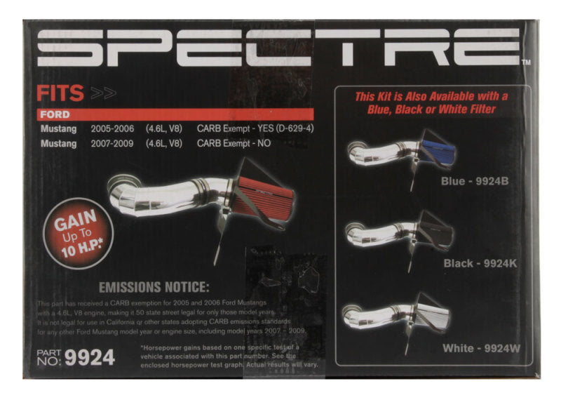 Spectre 05-09 Ford Mustang GT V8-4.6L F/I Air Intake Kit | Mustang GT (9924)