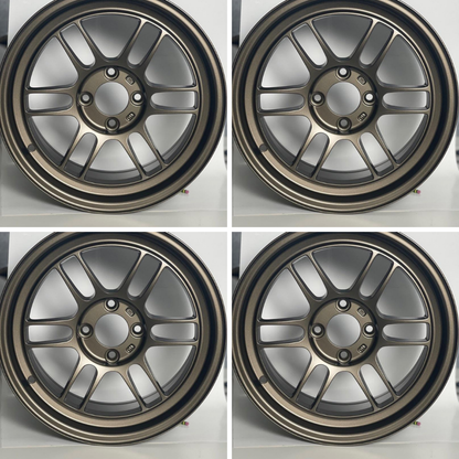 (set of 4) Enkei RPF1 Bronze | 15x8" +28mm | 4x100mm Wheel