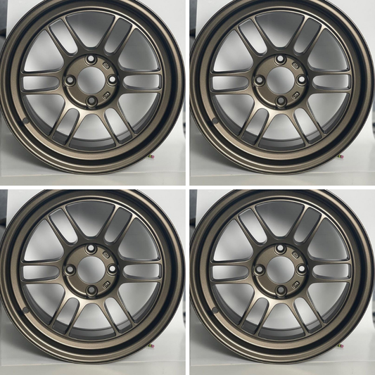 (set of 4) Enkei RPF1 Bronze | 15x8" +28mm | 4x100mm Wheel