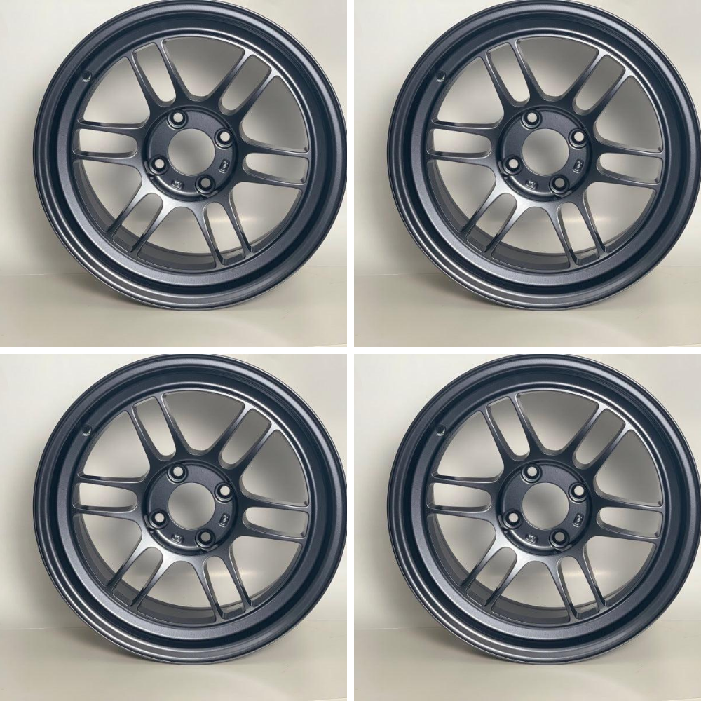 (set of 4) Enkei RPF1 Gunmetal | 15x8" +28mm | 4x100mm Wheel