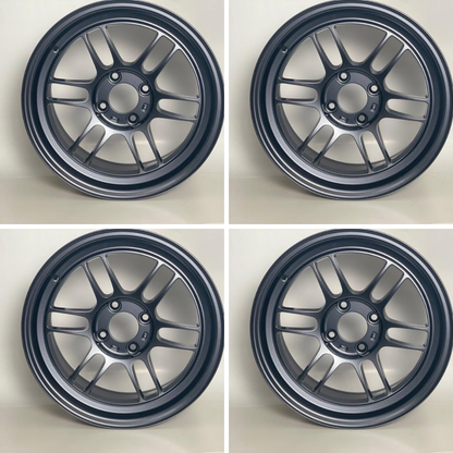 (set of 4) Enkei RPF1 Gunmetal | 15x8" +28mm | 4x100mm Wheel