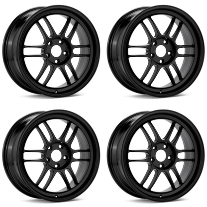(set of 4) Enkei RPF1 Matte Black | 17x7" +43mm | 4x100mm Wheels