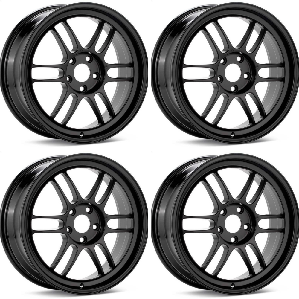 (set of 4) Enkei RPF1 Black | 18x9" +35mm | 5x114.3mm Wheel