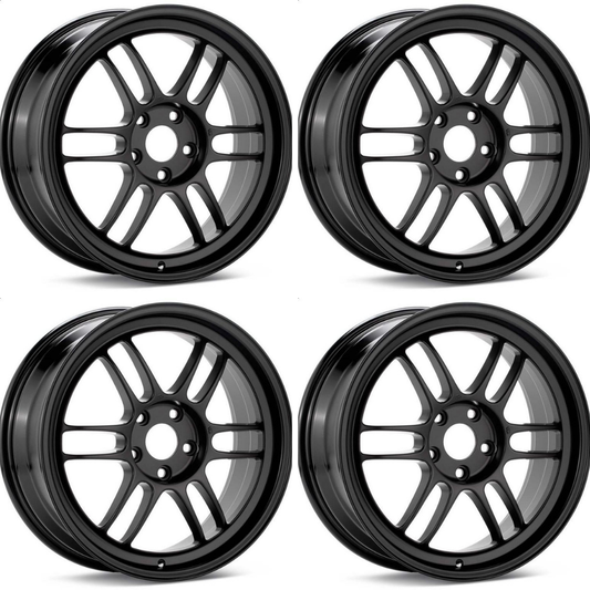 (set of 4) Enkei RPF1 Black | 18x9" +35mm | 5x114.3mm Wheel