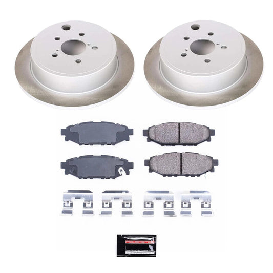 PowerStop 10-14 Subaru Outback Rear Semi-Coated Rotor Kit (SC4631)