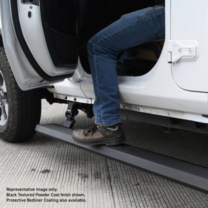 RealTruck 20-24 Jeep Gladiator CC 4dr VoltStep Electric Running Board Kit (Cut/Drill Req.) - Tex Blk