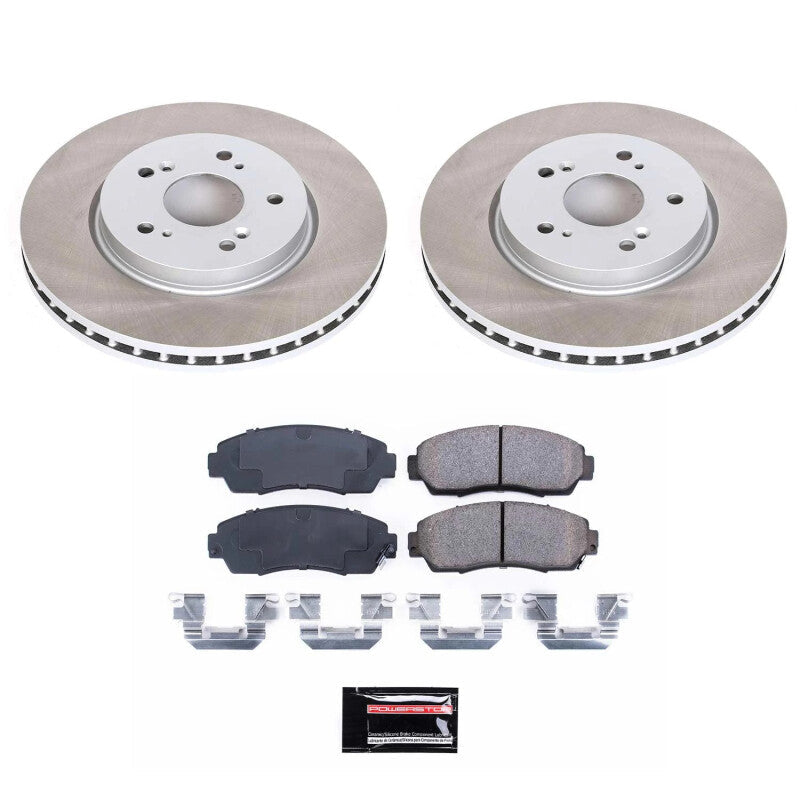 PowerStop 2012 Honda Crosstour Front Semi-Coated Rotor Kit (SC228)