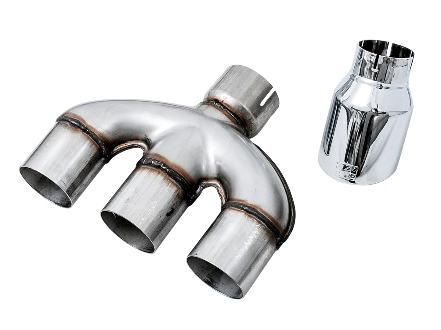 AWE Tuning Dual-to-Triple Tip Conversion for 10th Gen Civic Si - Chrome Silver Tip (AWE Tuning Exhaust required) (3810-52018)