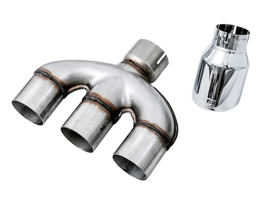 AWE Tuning Dual-to-Triple Tip Conversion for 10th Gen Civic Si - Chrome Silver Tip (AWE Tuning Exhaust required) (3810-52018)