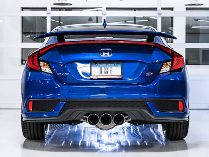 AWE Tuning Dual-to-Triple Tip Conversion for 10th Gen Civic Si - Chrome Silver Tip (AWE Tuning Exhaust required) (3810-52018)