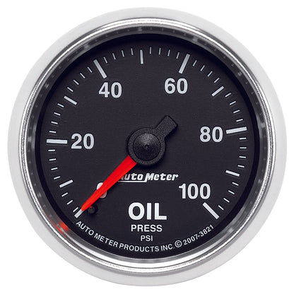 AutoMeter GS 52mm 0-100 PSI Mechanical Oil Pressure Gauge (3821)