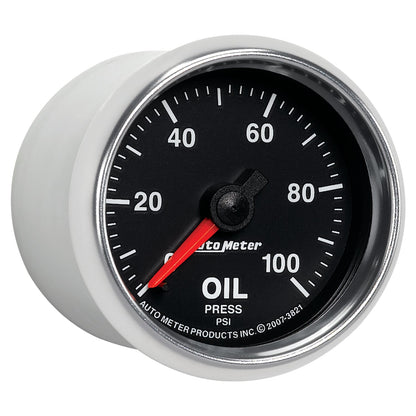 AutoMeter GS 52mm 0-100 PSI Mechanical Oil Pressure Gauge (3821)