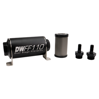 DeatschWerks Universal 5 Micron 110mm Fuel Filter Assembly (8-03-110-005K/-10/-38/-516/-6/-8)