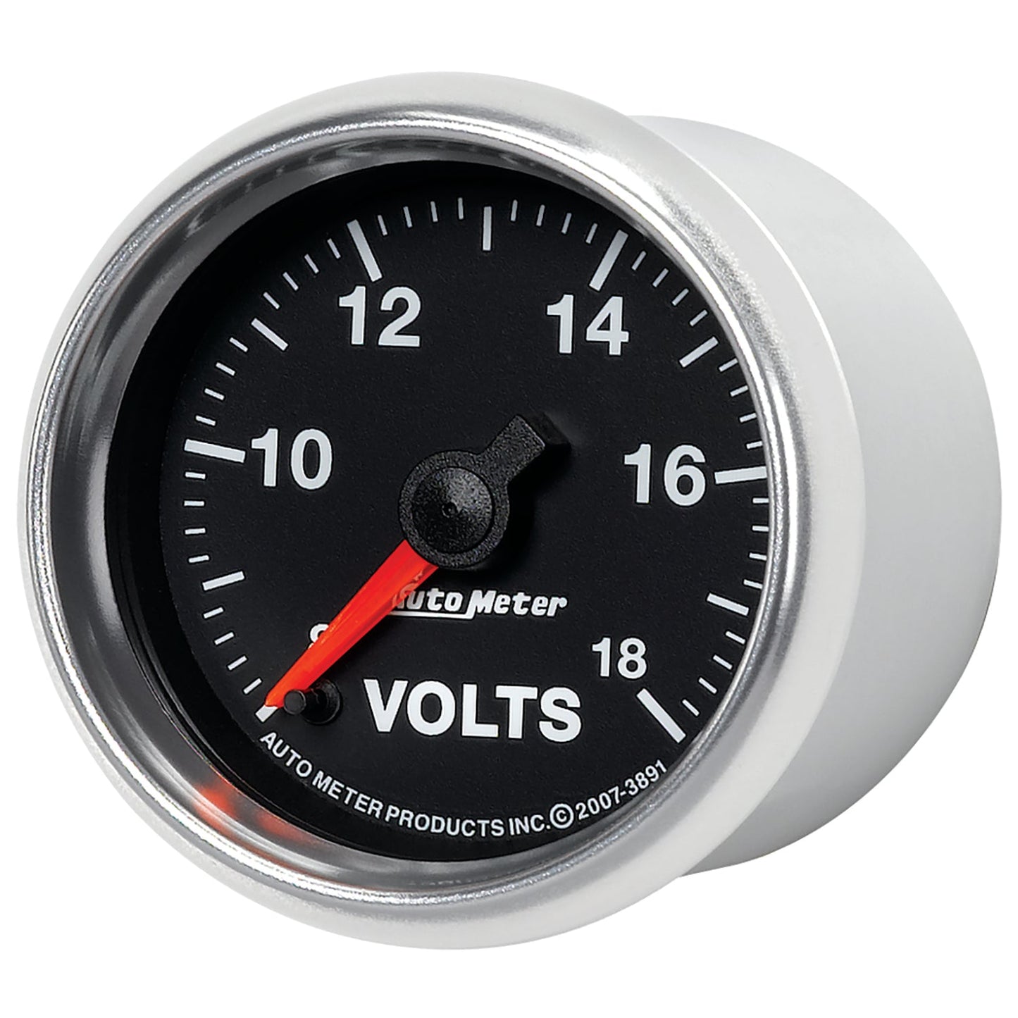 AutoMeter GS Series 2-1/16in Voltmeter 18V Electrical Gauge Full Sweep (3891)
