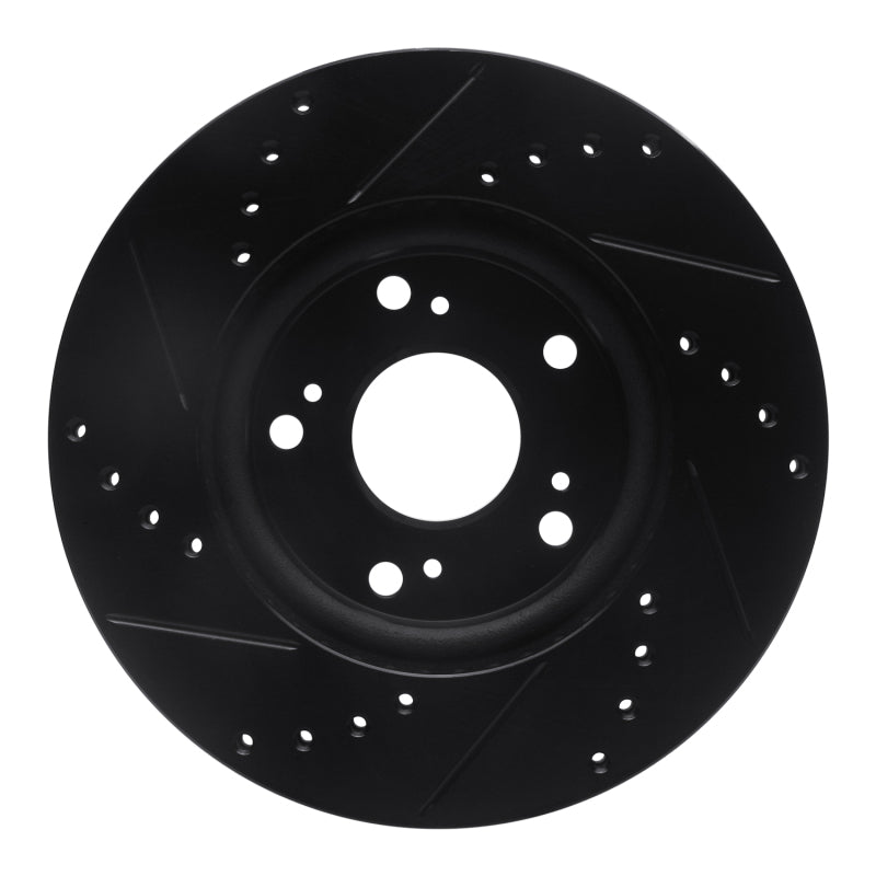 R1 ILX 03-17 Drilled & Slotted Black Rotor | Honda Accord/ILX (03-20) (ECB-59034R)