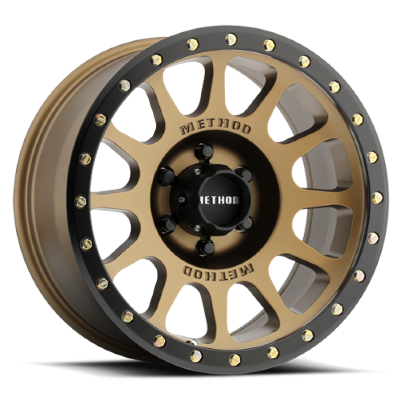 Method MR305 NV Bronze - Matte Black Lip | 17x8.5" +25mm | 6x135mm Wheel