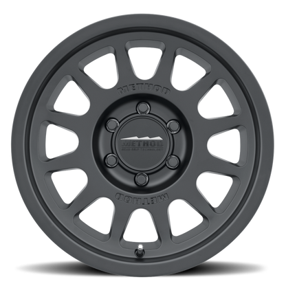 (set of 4) Method MR703 Matte Black | 17x8.5" +25mm | 6x135mm Wheel
