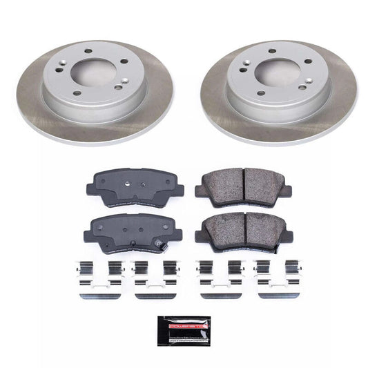 PowerStop 14-16 Kia Soul Rear Semi-Coated Rotor Kit (SC6502)