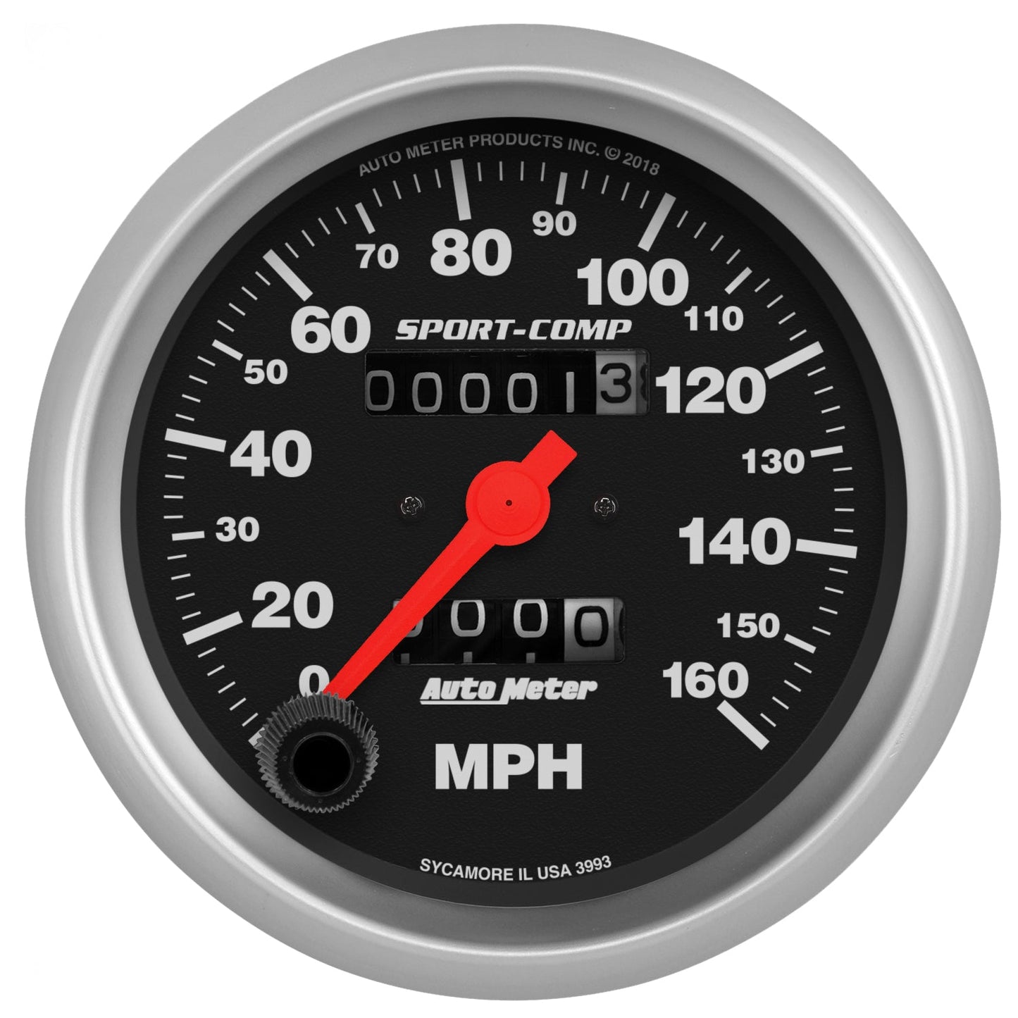 AutoMeterGAUGE, SPEEDOMETER, 3 3/8", 160MPH, MECHANICAL, SPORT-COMP - 3993