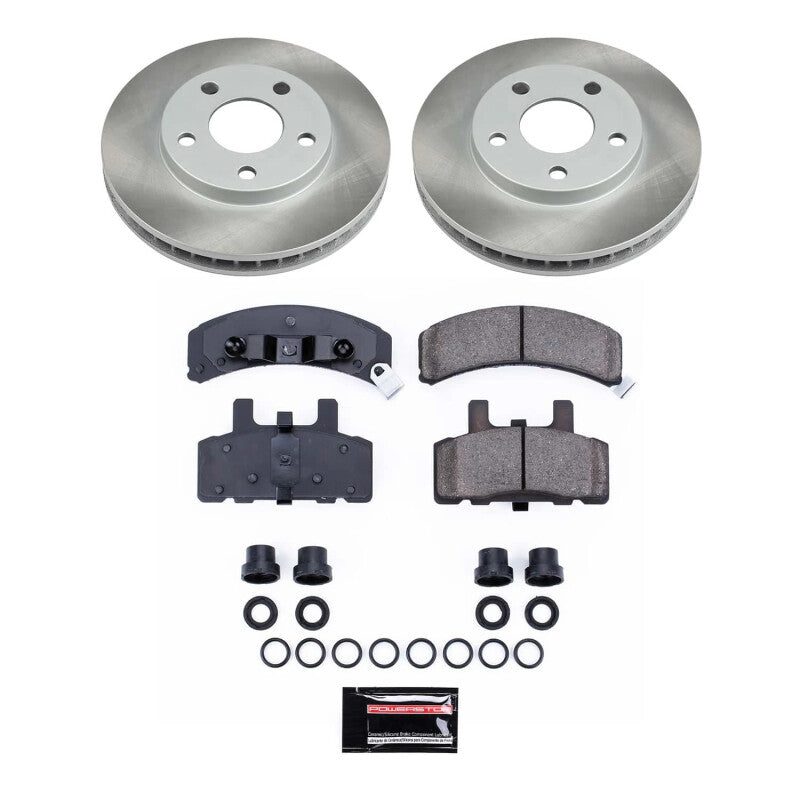 PowerStop 90-92 Cadillac Fleetwood Front Semi-Coated Rotor Kit (SC3132)
