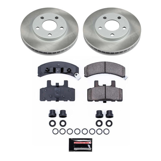 PowerStop 90-92 Cadillac Fleetwood Front Semi-Coated Rotor Kit (SC3132)