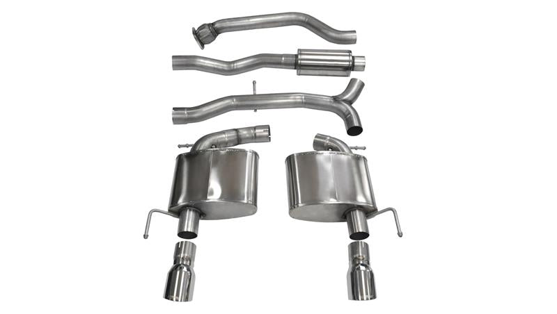 CORSA 2.0L Sedan Polished Sport Dual Rear Cat-Back Exhaust | Cadillac ATS (13-19) (14888)