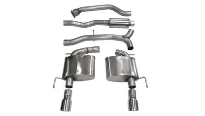 CORSA 2.0L Sedan Polished Sport Dual Rear Cat-Back Exhaust | Cadillac ATS (13-19) (14888)