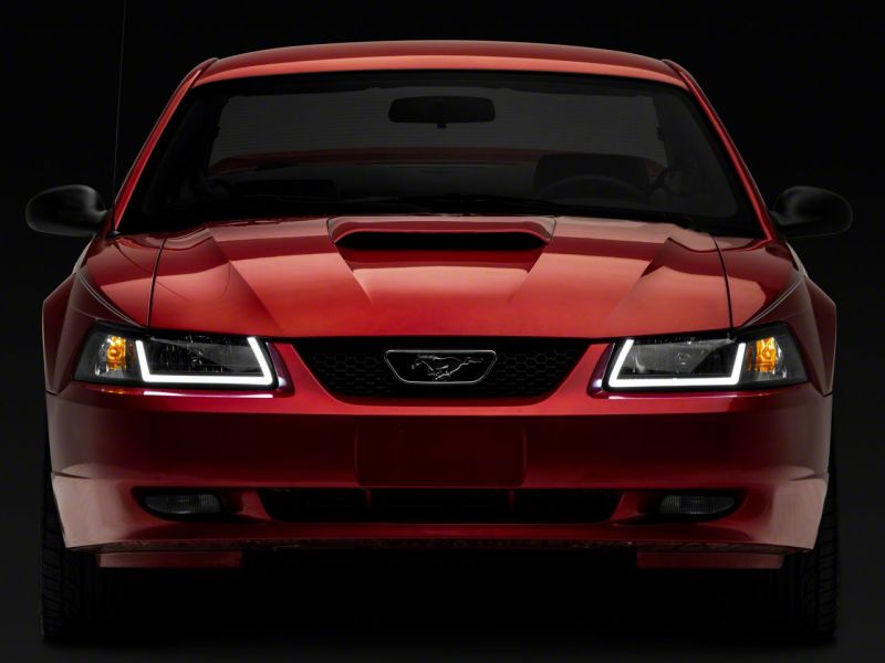 Raxiom 99-04 Ford Mustang Axial Headlights w/ LED Bar Blk (422712)