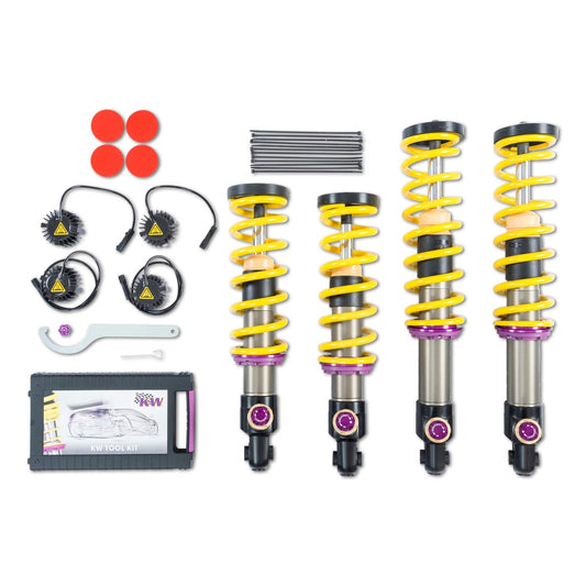 KW Suspensions KW V4 Coilover Kit Bundle - Mercedes AMG GT, GT S, GT C; Coupe; with adaptive suspension