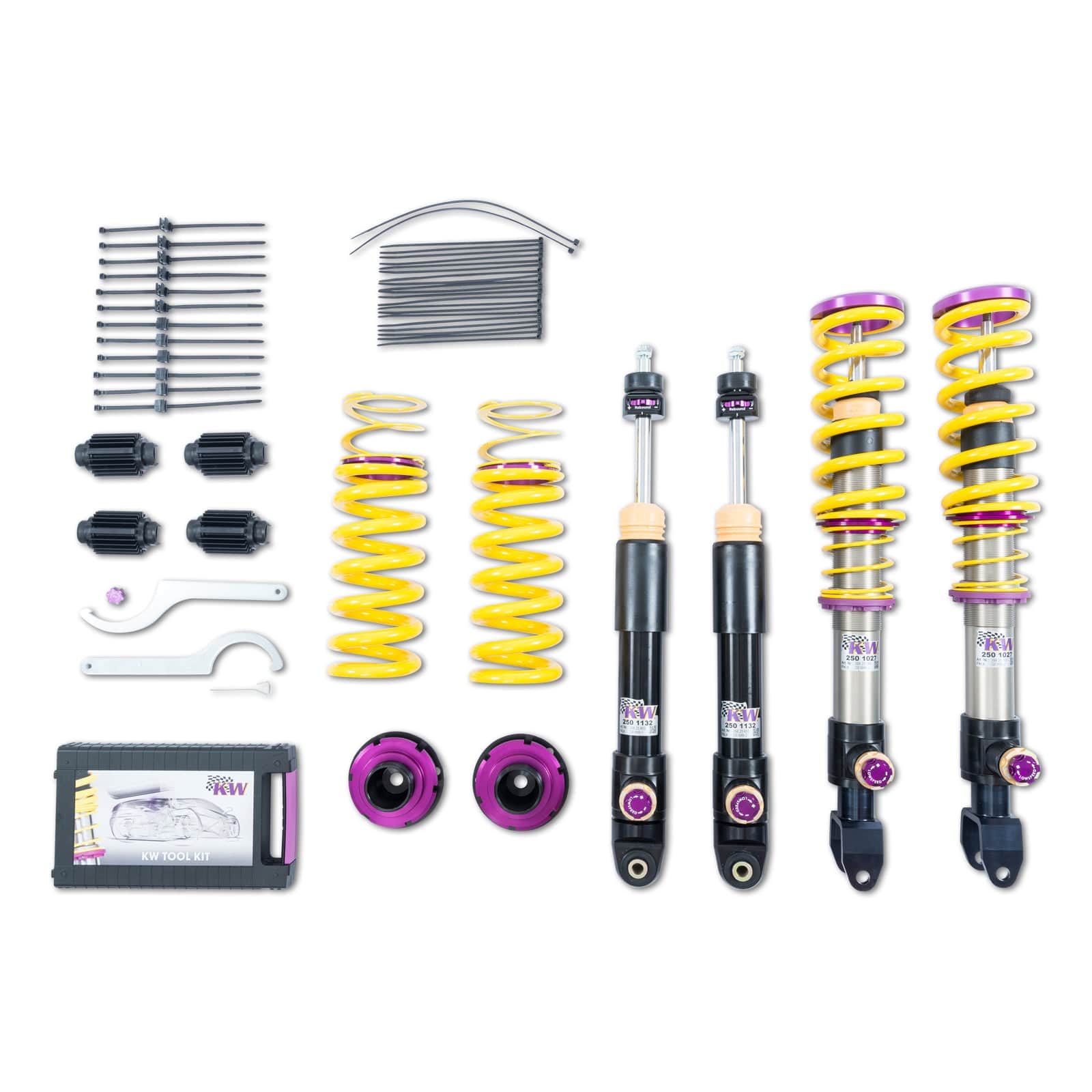 KW Suspensions KW V4 Coilover Kit Bundle - Mercedes AMG C63, C63 S, Coupe, Convertible (W205) with electronic dampers