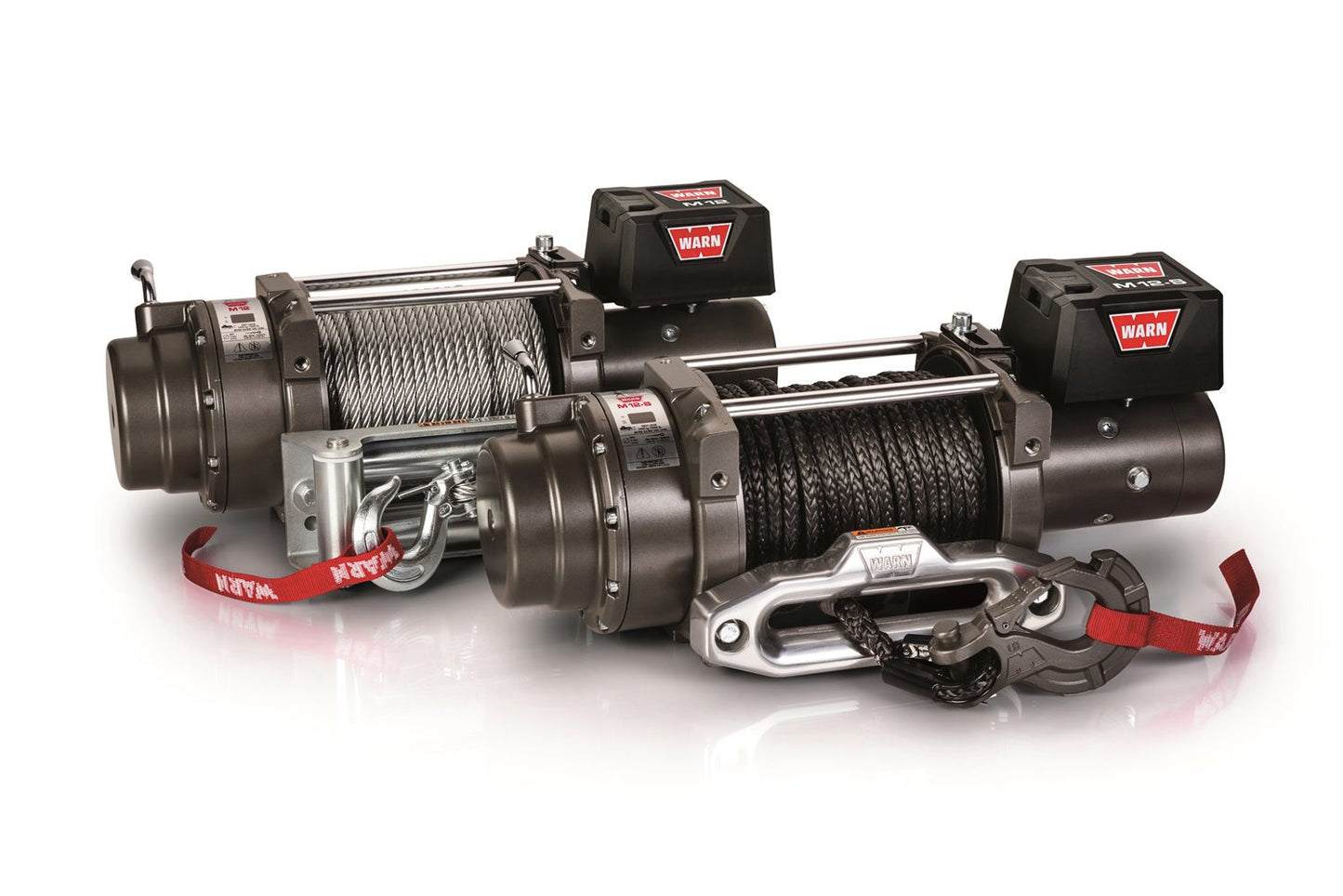 WARN 97720 M12-S 12000 lb Winch 100' 3/8 Spydra Synthetic Rope Heavy Series