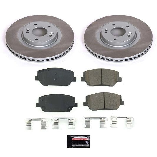 PowerStop 19-20 Hyundai Santa Fe Front Semi-Coated Rotor Kit (SC8309)