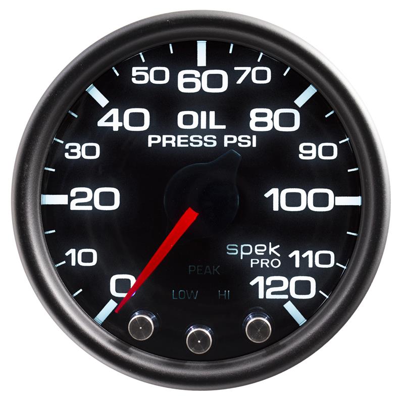 Autometer Spek-Pro 2 & 1/16" Oil Press Gauge 120PSI