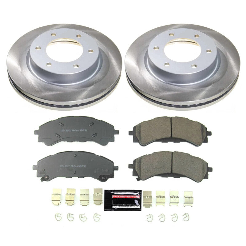 PowerStop 19-22 Ford Ranger Front Semi-Coated Rotor Kit (SC8413)